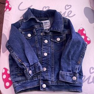 Worn jean old navy jacket